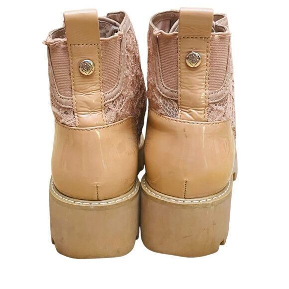 Donald Pliner Ankle Boot Women’s Eliaa Blush Patent Lace-Up Combat Shoes - Picture 10 of 15